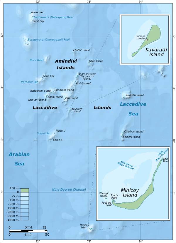 Kavaratti island map