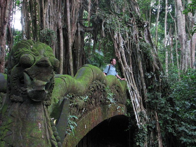  Patrick in Bali Rain forest temple