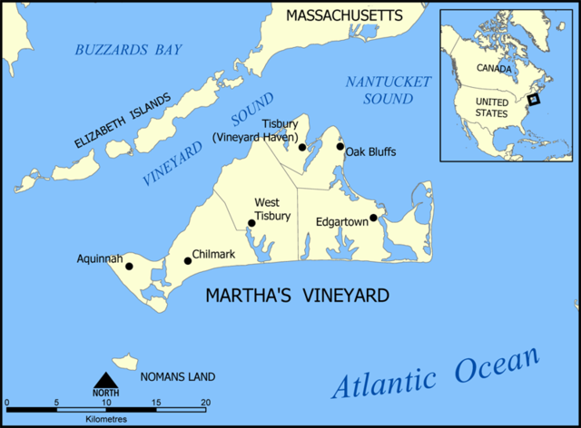 Islands within United States Martha's Vineyard Map