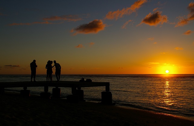 Reunion island sun set