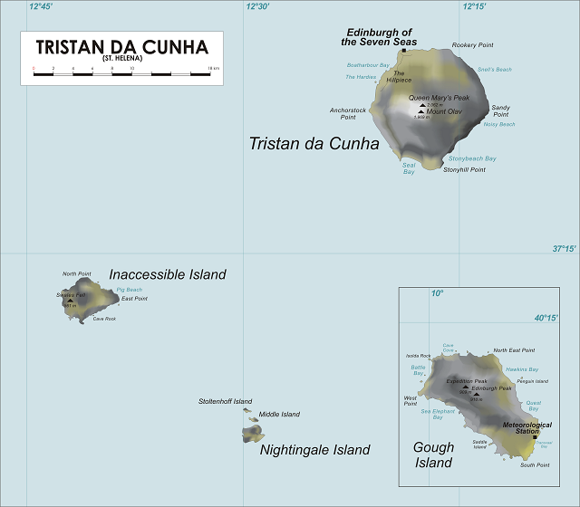 Tristan da Cunha Map