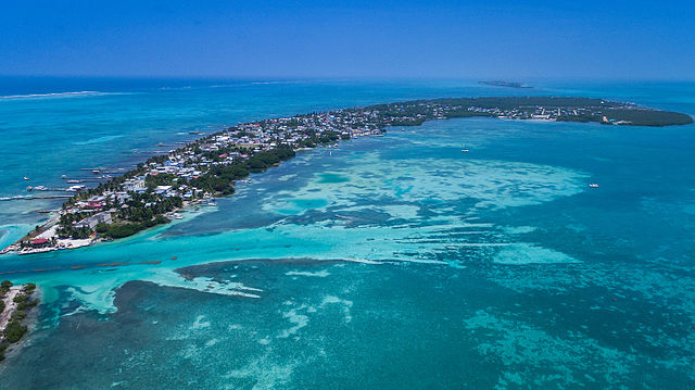 Aerial View of Caye Caulker