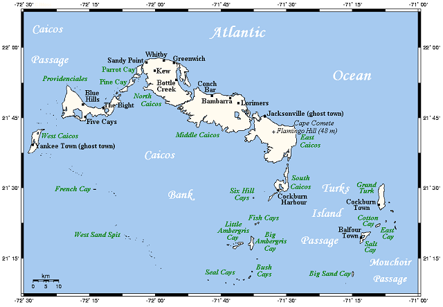 Turks and Caicos Islands Map