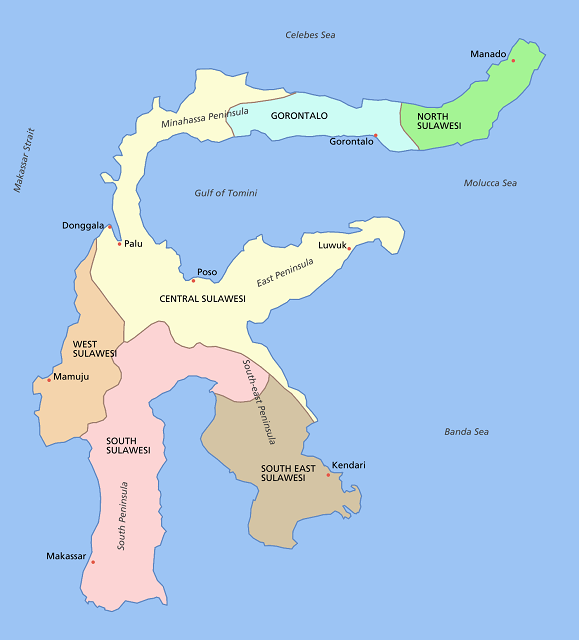 Central Sulawesi Map