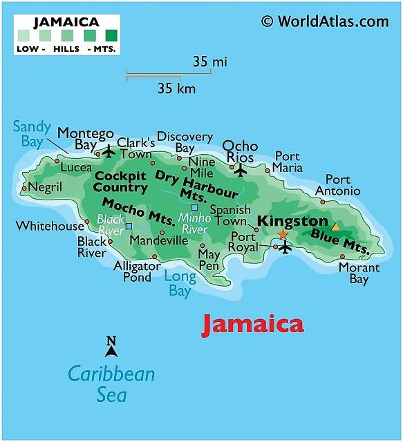 Jamaica Map