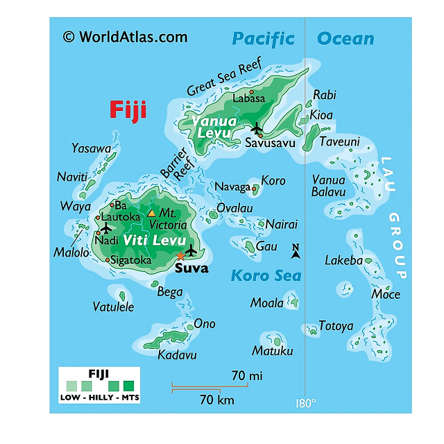 Lau Islands Map
